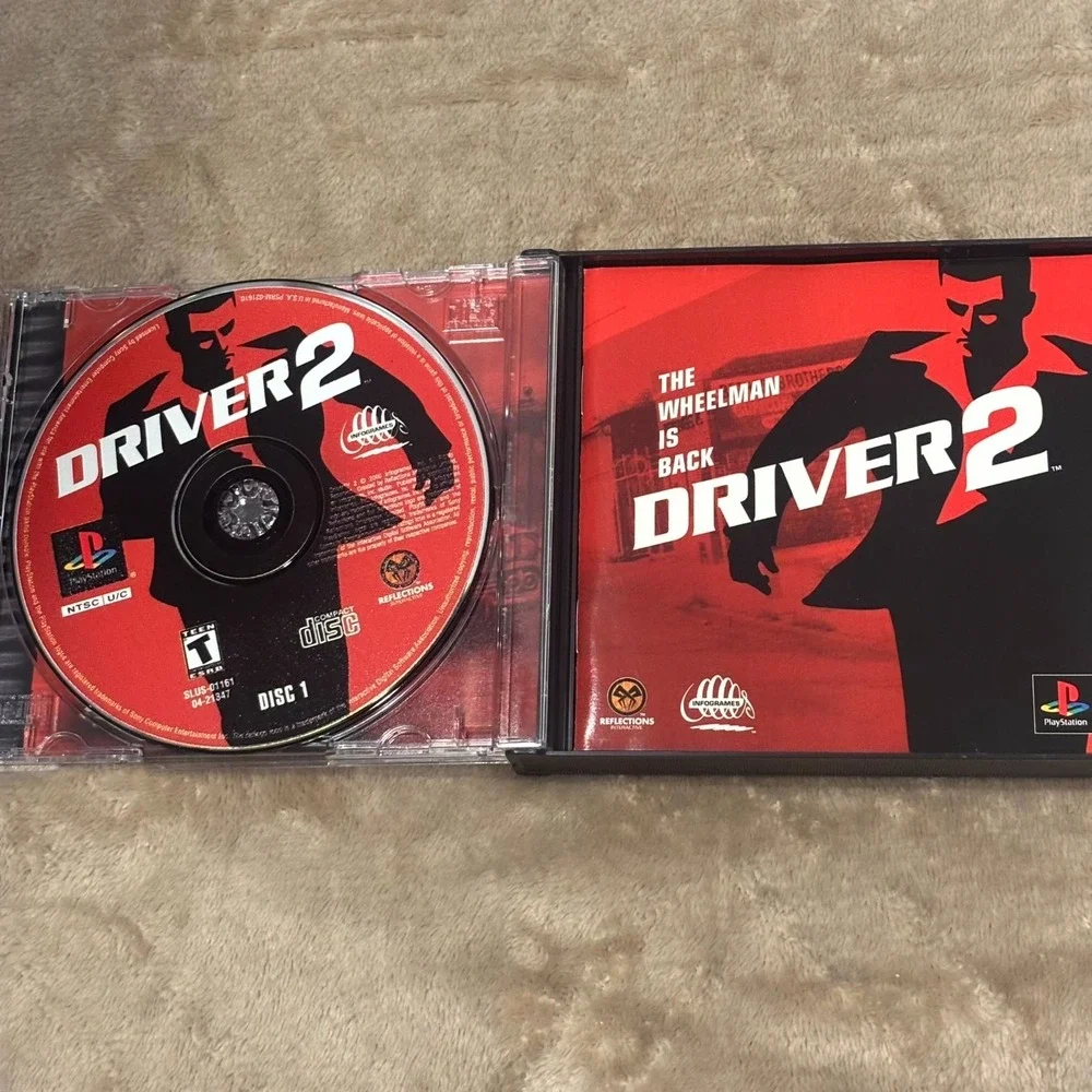 Driver 2 PS1 PlayStation Game Complete 2 Disc Set Tested Working
